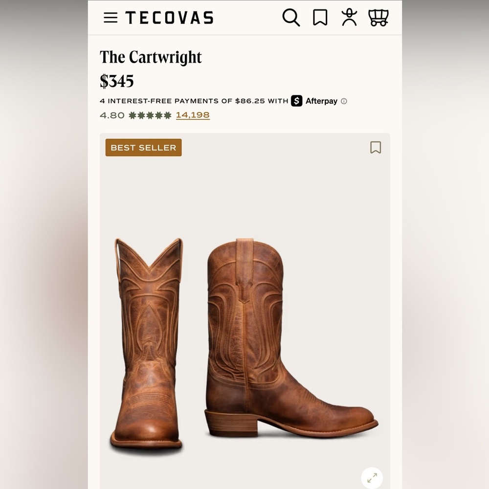 Tecovas Cartwright Leather Boots